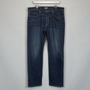 Revtown Jeans Mens 36x32 Blue Automatic Relaxed Straight Stretch Dark Wash Denim